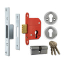 ERA Fortress 263 British Standard BS3621 Euro Deadlock - 67mm (2.5") Case - 44mm Backset - Satin Chrome-0