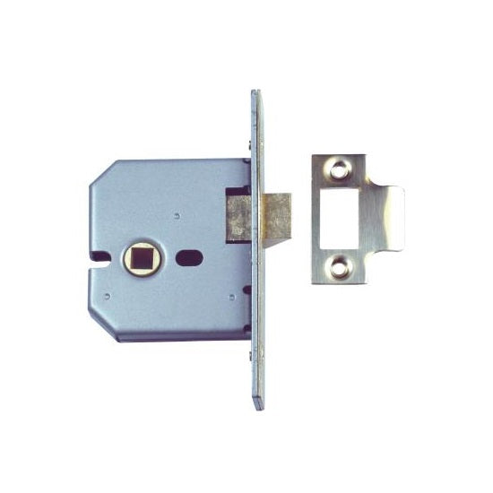 Union 2677 Mortice Latch - 65mm (2.5") Case - 44mm Backset - Satin Chrome