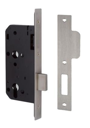 Union 2C22 DIN Style Euro Deadlock with Square Forend - 83mm Case - 55mm Backset - SSS