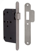 Union 2C23 DIN Style Mortice Latch with Radius Forend - 83mm Case - 55mm Backset - SSS