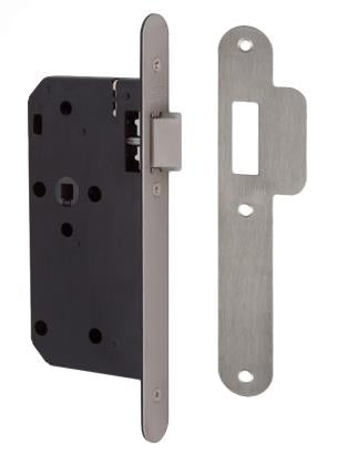 Union 2C23 DIN Style Mortice Latch with Radius Forend - 83mm Case - 55mm Backset - SSS