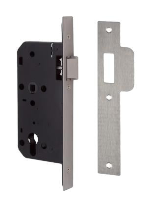 Union 2C24 DIN Style Euro Nightlatch with Square Forend - 83mm Case - 55mm Backset - SSS