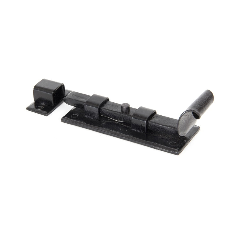 From The Anvil Straight Fishtail Door Bolt - 4" - Black