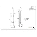 From The Anvil Cranked Fishtail Door Bolt - 6" - Black