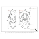 From The Anvil Lion's Head Door Knocker - Black