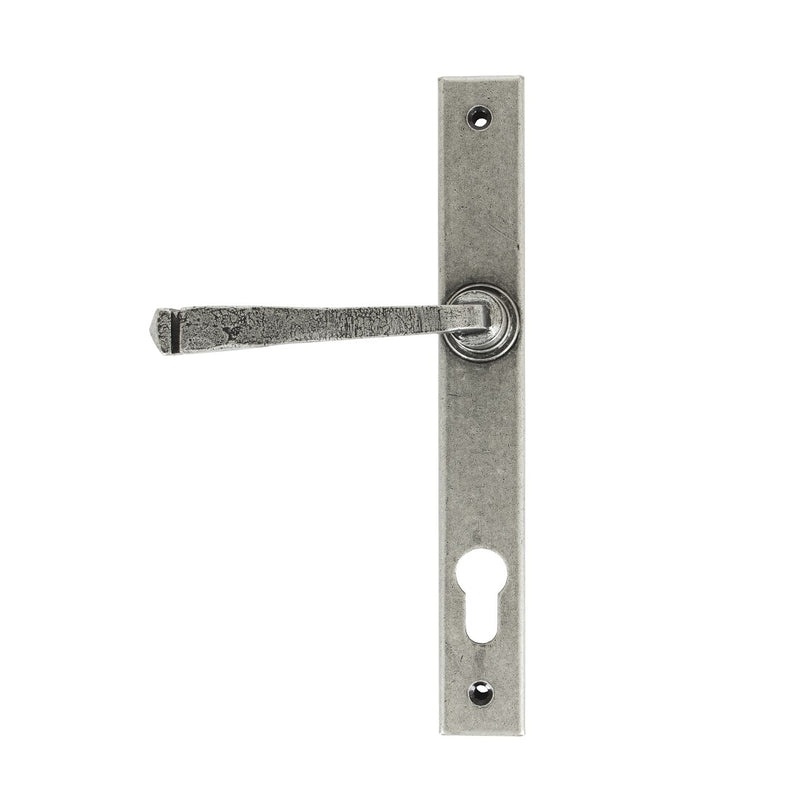 From The Anvil Avon 92pz Slimline Euro Handles for Multi-Point Locks - Pewter