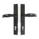 From The Anvil Cottage Slimline Sprung 92pz Euro Handles For Multi-Point Locks - Black
