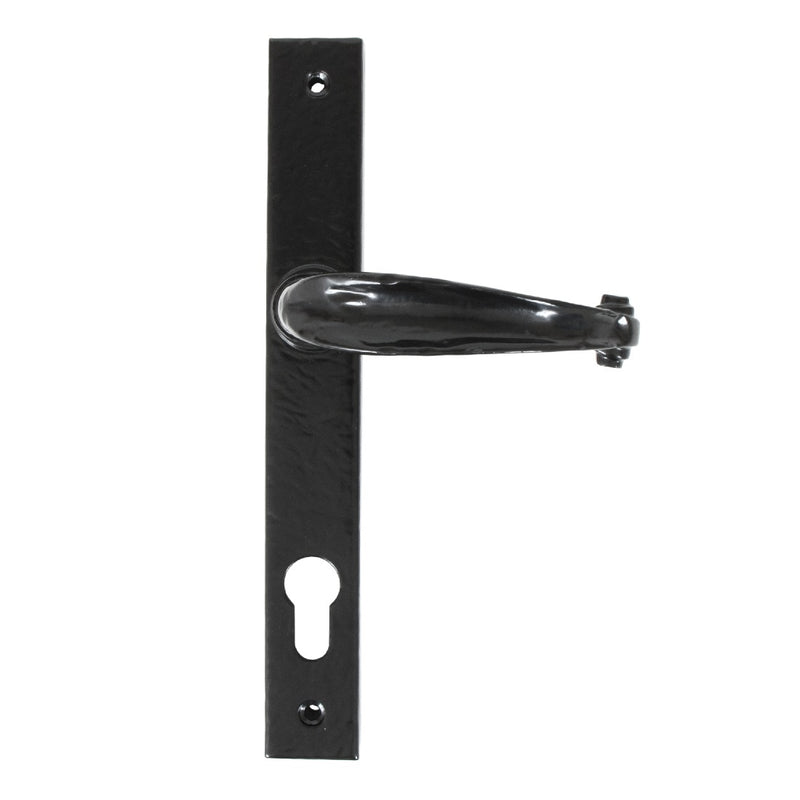 From The Anvil Cottage Slimline Sprung 92pz Euro Handles For Multi-Point Locks - Black