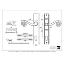 From The Anvil Monkeytail Slimline Right Handed Sprung 92pz Euro Handles For Multi-Point Locks - Black