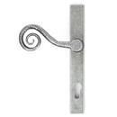 From The Anvil Monkeytail Slimline Left Handed Sprung 92pz Euro Handles For Multi-Point Locks - Pewter