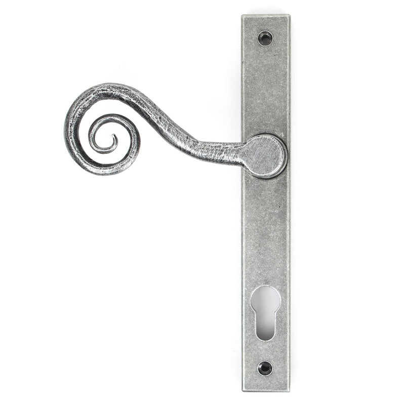 From The Anvil Monkeytail Slimline Right Handed Sprung 92pz Euro Handles For Multi-Point Locks - Pewter