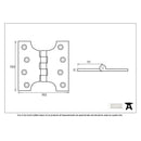 From The Anvil 4" x 2" x 4" Parliament Butt Hinges (pair) - Black