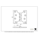 From The Anvil 4" x 3" x 5" Parliament Butt Hinges (pair) - Black