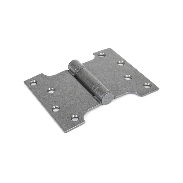 From The Anvil 4" x 3" x 5" Parliament Butt Hinges (pair) - Pewter