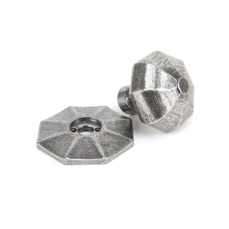 From The Anvil Large Octagonal Knob Set - Pewter
