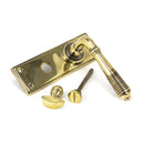 From The Anvil Reeded Bathroom Handles - Aged Brass