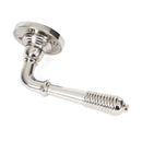 From The Anvil Reeded Lever Handles on Round Rose - Polished Nickel