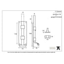 From The Anvil Straight Fishtail Door Bolt - 6" - Beeswax