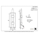 From The Anvil Straight Fishtail Door Bolt - 4" - Beeswax