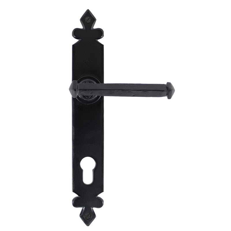From The Anvil Tudor 92pz Euro Handles For Multi-Point Locks - Black