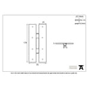 From The Anvil 7" 'H' Hinges (pair) - Beeswax