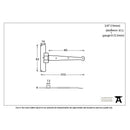 From The Anvil 'T' Shape Hinges (pair) - 4" - Beeswax