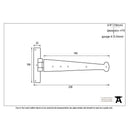 From The Anvil 'T' Shape Hinges (pair) - 9" - Beeswax