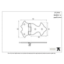 From The Anvil Ornate Hinges (pair) - Beeswax