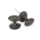 From The Anvil Oval Knob Handles on Round Rose - Beeswax