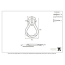 From The Anvil Pear Shaped Door Knocker - Black