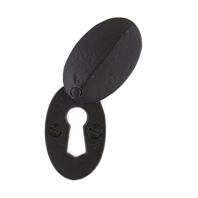 From The Anvil Blacksmith Lever Key Oval Covered Escutcheon - Black