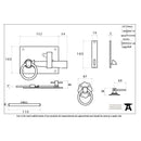 From The Anvil Cottage Latch Left Handed - Black