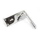 From The Anvil Reeded Lock Handles - Polished Chrome