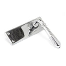From The Anvil Reeded Latch Handles - Polished Chrome