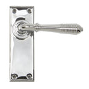 From The Anvil Reeded Latch Handles - Polished Chrome