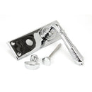 From The Anvil Reeded Bathroom Handles - Polished Chrome