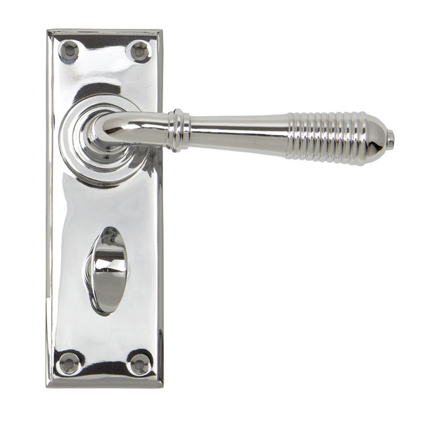 From The Anvil Reeded Bathroom Handles - Polished Chrome