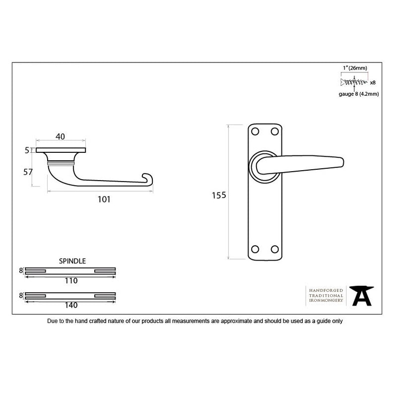 From The Anvil Smooth Latch Handles - Black
