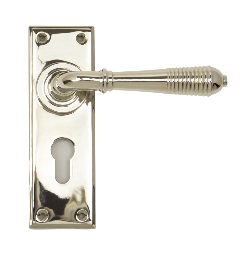 From The Anvil Reeded Euro Handles - Polished Nickel