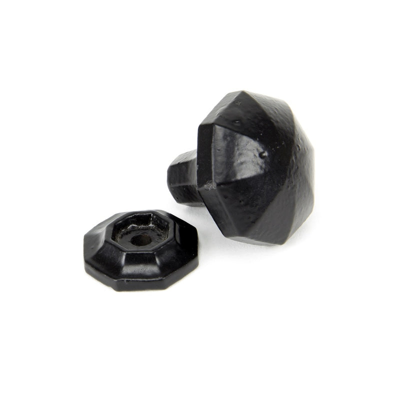 From The Anvil Small Octagonal Cabinet Knob - Black