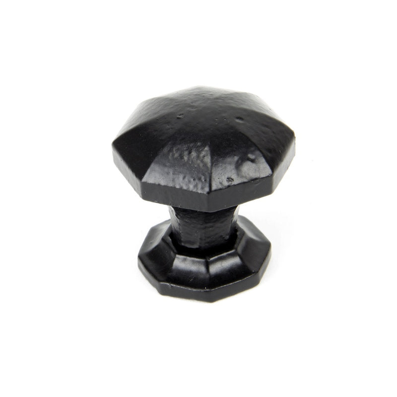 From The Anvil Small Octagonal Cabinet Knob - Black