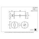 From The Anvil Round Bathroom Thumbturn - Pewter