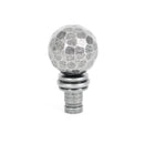 From The Anvil Beaten Ball Curtain Finial - Pewter