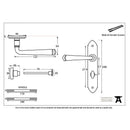 From The Anvil Gothic Bathroom Handles - Pewter