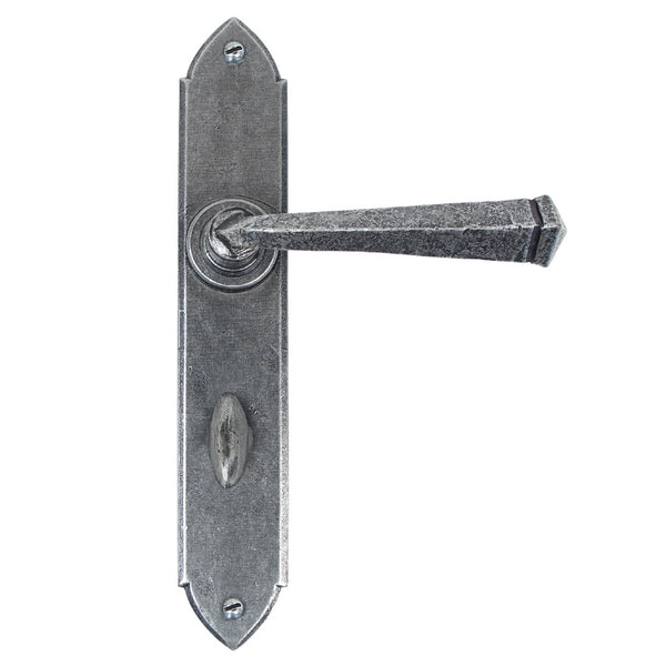 From The Anvil Gothic Bathroom Handles - Pewter