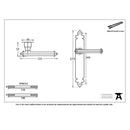 From The Anvil Tudor Latch Handles - Pewter