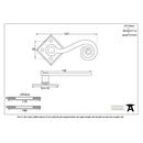 From The Anvil Monkeytail Lever Handles on Unsprung Square Rose - Pewter