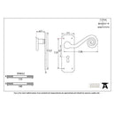 From The Anvil Monkeytail Lock Handles - Pewter