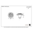 From The Anvil Large Beaten Cupboard Knob - Pewter