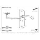 From The Anvil Gothic Curved Lock Handles - Pewter